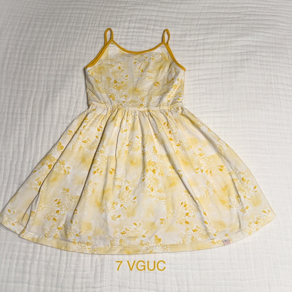 Omi Jo Floral Yellow Kids Dress with under shorts